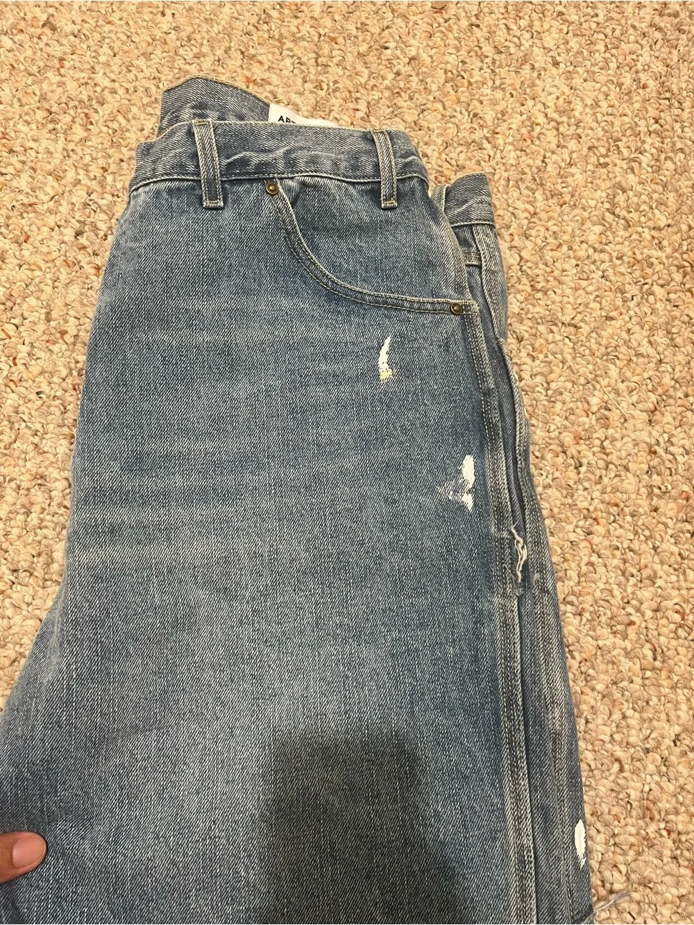 Gallery Dept Blue Distressed Denim Carpenter Shorts